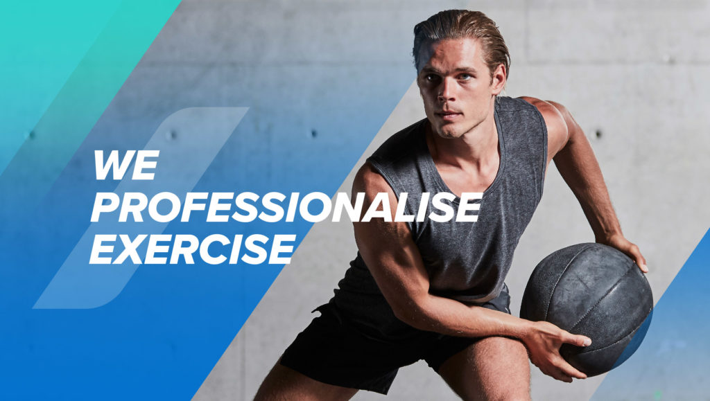 Fitness Australia 'We Professionalise Exercise' banner by Messy Collective