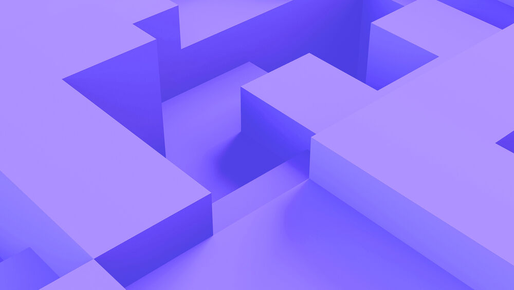Multi level jigsaw with purple overlay