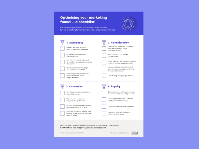 Optimising your marketing funnel checklist thumbnail